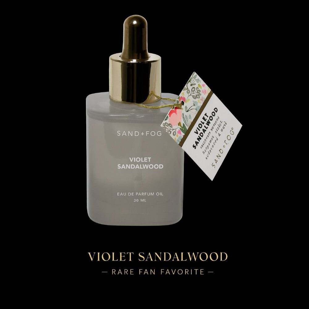 Sand + Fog Violet Sandalwood Parfum Oil Dropper — Rare Fan Favorite 50ml